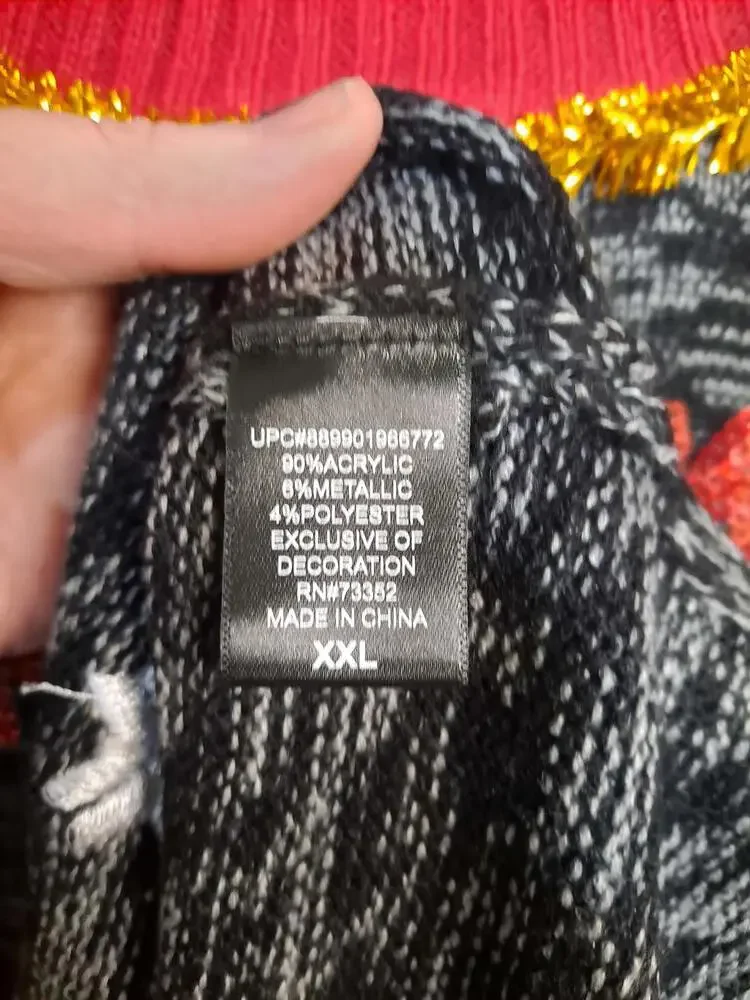 United States Sweater Mowey Christmas Sweater with‎ Sequin Size XXL